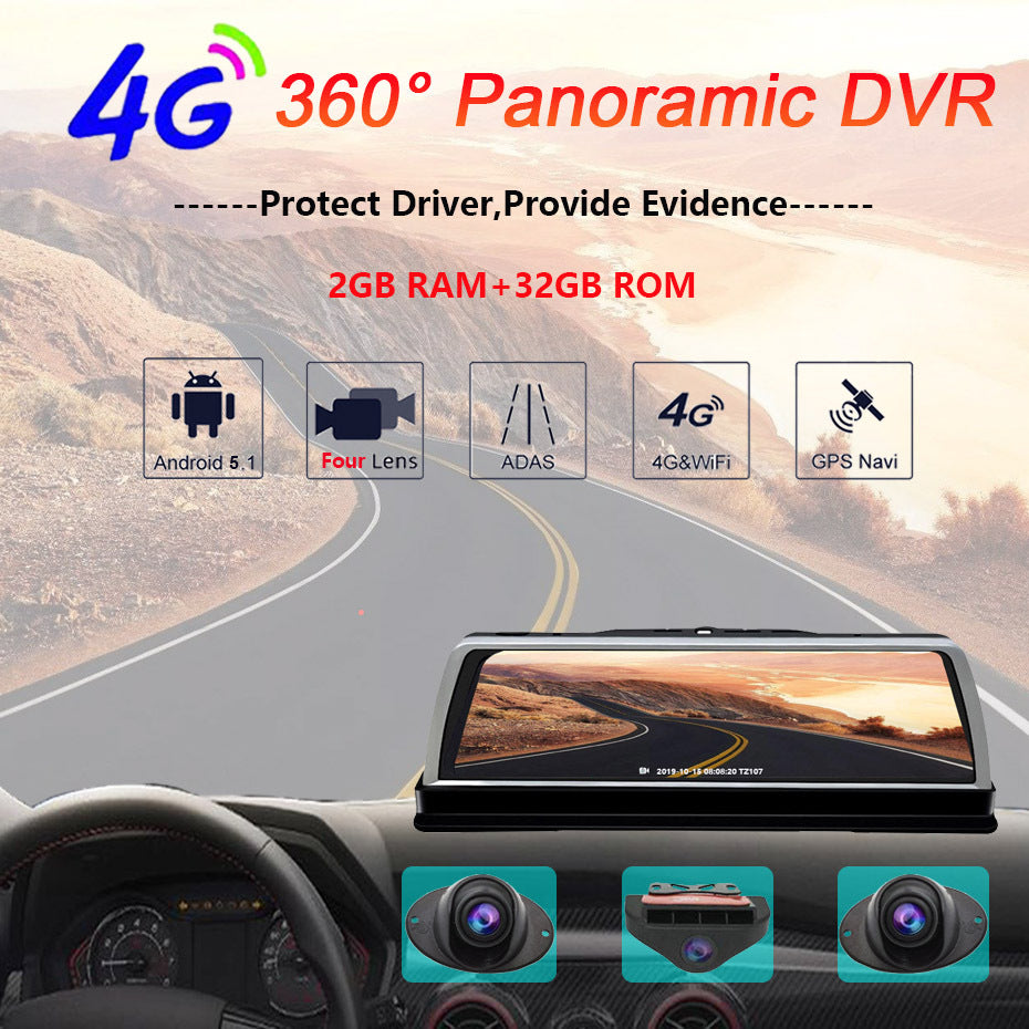 Road Detective K500 Full-Screen Streaming Dash Cam