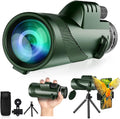 Monocular-Telescope 80x100 High Powered Monocular for Adults Monocular for Smartphone Adapter Monocular Telescope Hunting Wildlife Bird Watching Travel Camping Hiking-Green