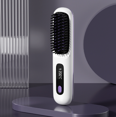 USB Charging Ceramic Heated Hair Straightening Comb